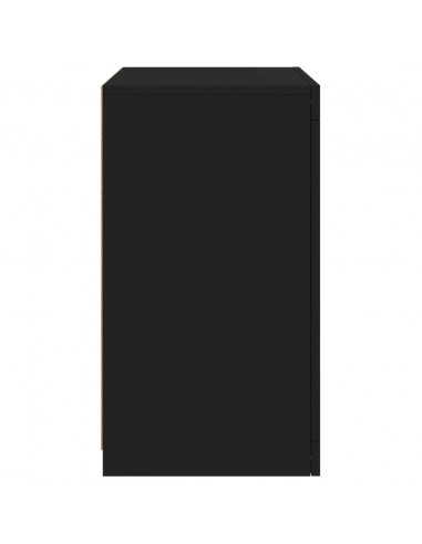 Armadietto con Luci LED Nero in Legno Multistrato