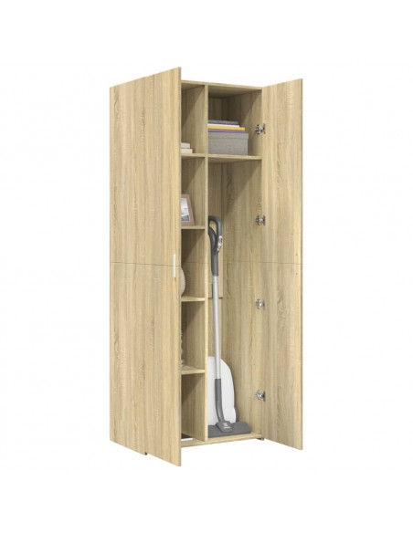 Credenza Rovere Sonoma 70x42,5x185 cm in Legno Multistrato