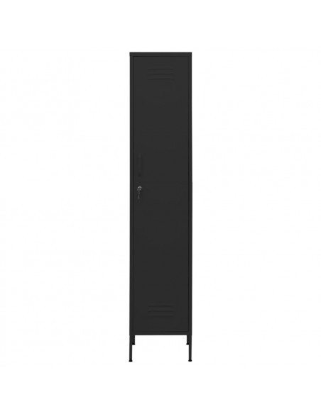 Armadio Nero 35x46x180 cm in Acciaio