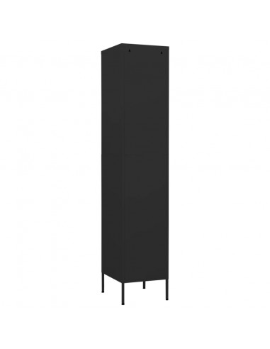 Armadio Nero 35x46x180 cm in Acciaio
