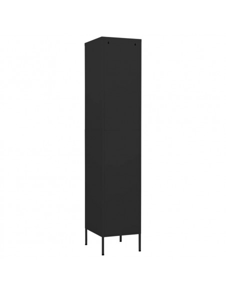 Armadio Nero 35x46x180 cm in Acciaio