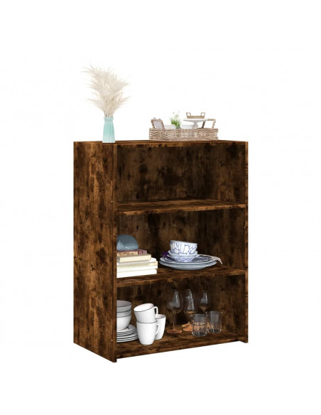 Credenza Rovere Fumo 70x41x93 cm in Legno Multistrato