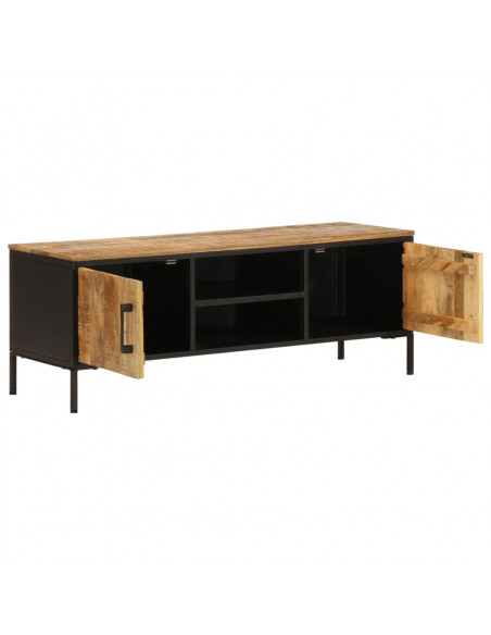 Mobile Porta TV 110x35x40 cm in Legno Massello di Mango Grezzo