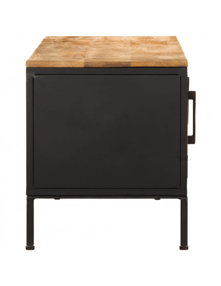 Mobile Porta TV 110x35x40 cm in Legno Massello di Mango Grezzo