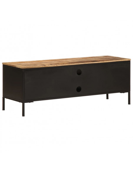 Mobile Porta TV 110x35x40 cm in Legno Massello di Mango Grezzo