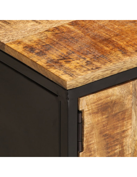 Mobile Porta TV 110x35x40 cm in Legno Massello di Mango Grezzo