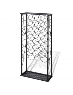 Portabottiglie per 28 Bottiglie di Vino in Metallo 2