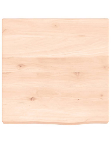 Piano Bagno 40x40x(2-4) cm in Legno Massello Non Trattato