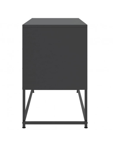 Mobile TV Nero 100,5x39x60,5 cm in Acciaio