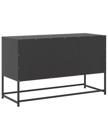 Mobile TV Nero 100,5x39x60,5 cm in Acciaio