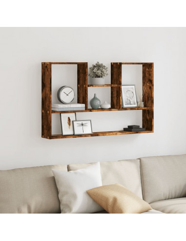 Mensola a Muro Rovere Fumo 99x15x60 cm in Truciolato