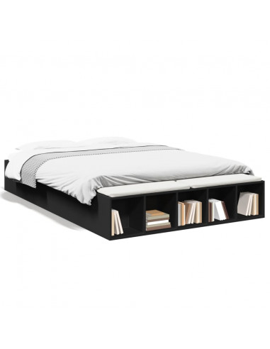 Giroletto Nero 160x200 cm in Legno Multistrato