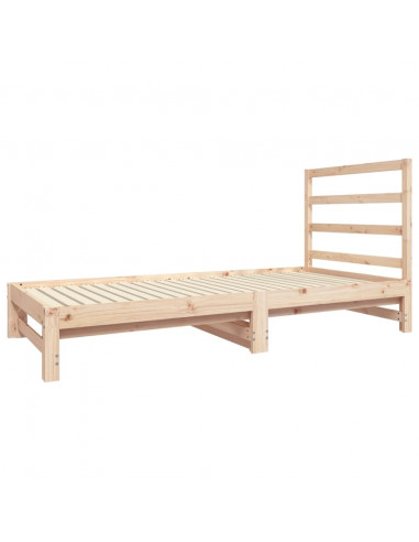 Dormeuse Estraibile 2x(90x190) cm Legno Massello di Pino