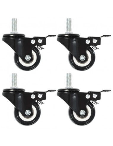 Ruote Girevoli con Doppio Freno 4 pz 50 mm