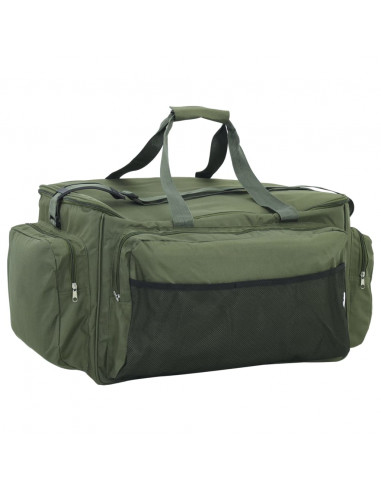 Borsa da Pesca Impermeabile Verde Scuro in Tessuto Oxford