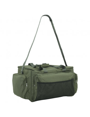 Borsa da Pesca Impermeabile Verde Scuro in Tessuto Oxford