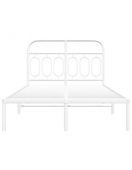 Giroletto con Testiera Metallo Bianco 120x190 cm