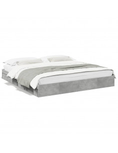 Giroletto Cassetti Grigio Cemento 180x200 cm Legno Multistrato 2