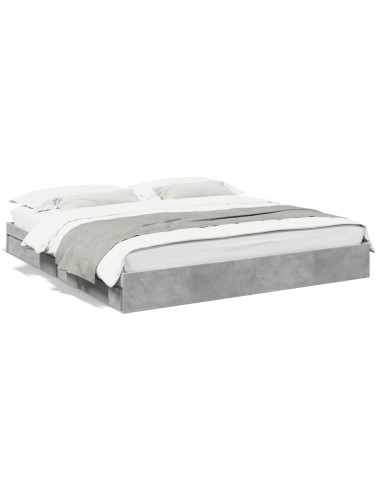 Giroletto Cassetti Grigio Cemento 180x200 cm Legno Multistrato