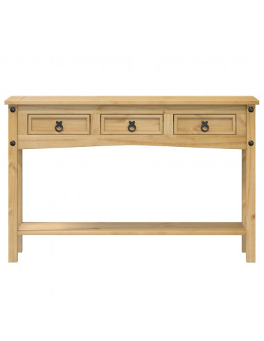 Tavolino Consolle Corona 114x34,5x73 cm Legno Massello di Pino