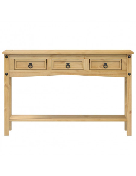 Tavolino Consolle Corona 114x34,5x73 cm Legno Massello di Pino