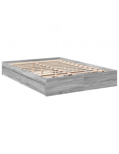 Giroletto Cassetti Grigio Sonoma 160x200 cm Legno Multistrato