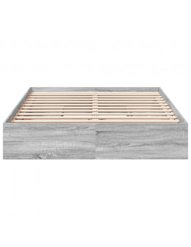 Giroletto Cassetti Grigio Sonoma 160x200 cm Legno Multistrato