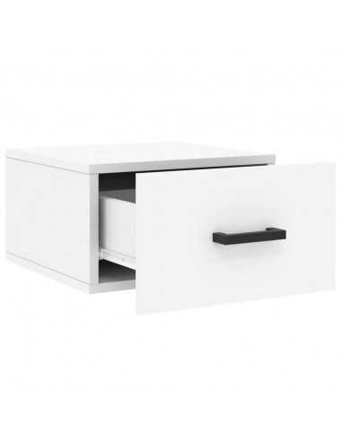 Comodini a Muro 2 pz Bianchi 35x35x20 cm