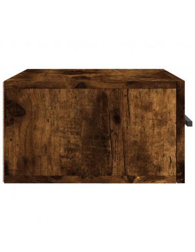 Comodino a Muro Rovere Fumo 35x35x20 cm