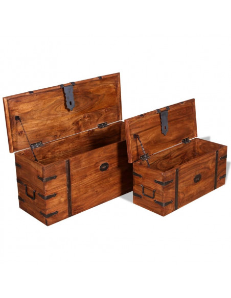 Set Bauli 2 pz in Legno Massello