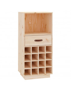 Portabottiglie 45x34x100 cm in Legno Massello di Pino 2