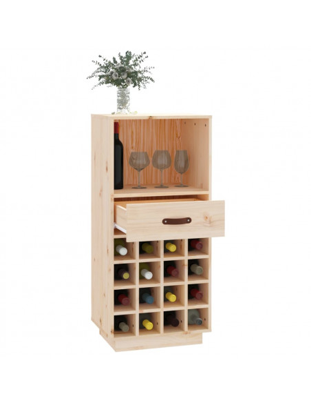 Portabottiglie 45x34x100 cm in Legno Massello di Pino