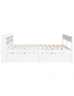 Letto senza Materasso Bianco 180x200 cm Legno Massello di Pino 2