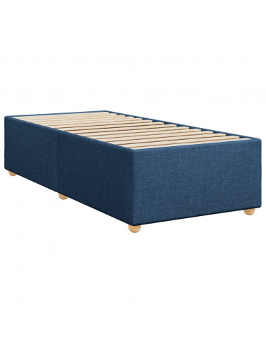 Giroletto a Molle con Materasso Blu 90x190 cm in Tessuto
