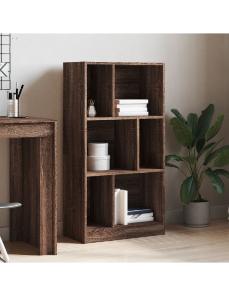Libreria Rovere Marrone 57x28,5x107,5 cm in Legno Multistrato