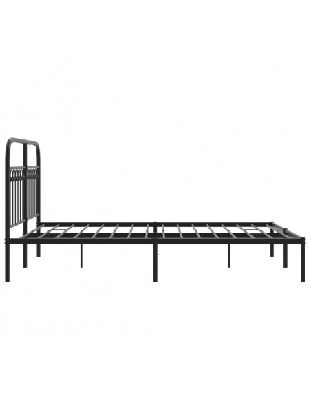 Giroletto con Testiera in Metallo Nero 140x190 cm