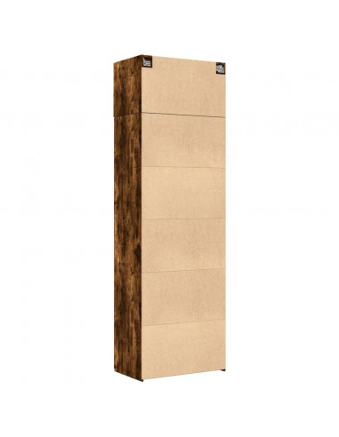 Armadietto Rovere Fumo 70x42,5x225 cm in Legno Multistrato