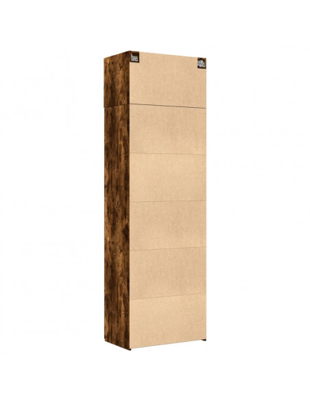 Armadietto Rovere Fumo 70x42,5x225 cm in Legno Multistrato
