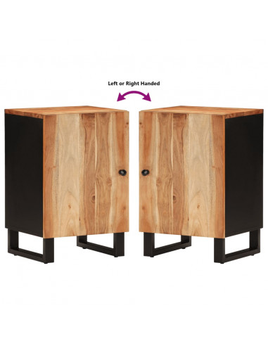 Mobile da Bagno 38x33x58cm in Legno Massello di Acacia