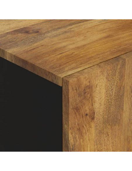 Credenza con 2 Ante 90x33x75 cm in Legno Massello di Mango