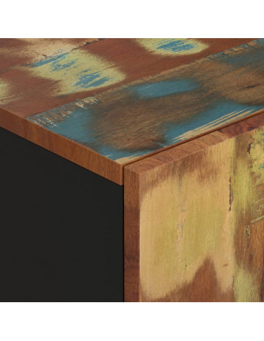 Credenza con 2 Ante 90x33x75 cm in Legno Massello di Recupero