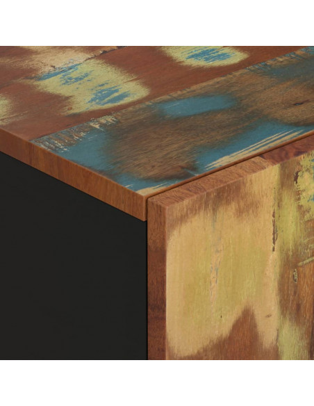 Credenza con 2 Ante 90x33x75 cm in Legno Massello di Recupero