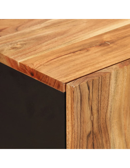 Credenza con 4 Ante 60x33x75 cm in Legno Massello di Acacia