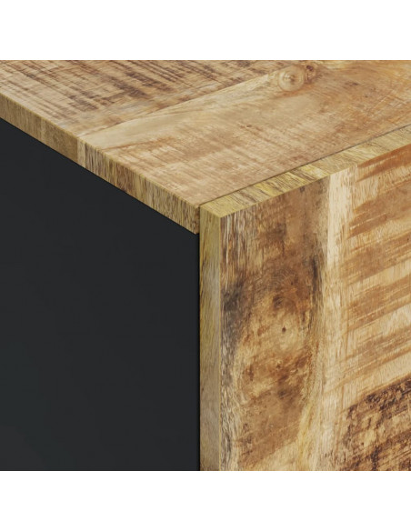 Credenza con 4 Ante 60x33x75 cm in Legno Massello di Mango