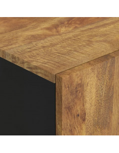 Credenza con Cassetto 60x33x100 cm Legno Massello Mango e Ferro