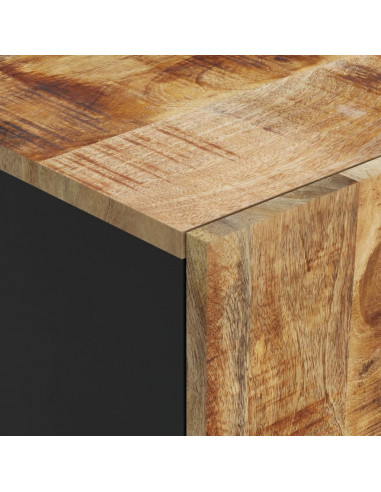 Credenza con Cassetto 60x33x100 cm Legno Massello Mango e Ferro
