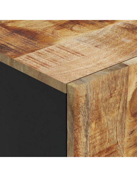 Credenza con Cassetto 60x33x100 cm Legno Massello Mango e Ferro