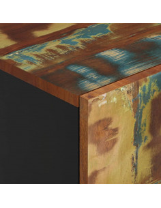 Credenza con Cassetto 60x33x100 Legno Massello Recupero e Ferro