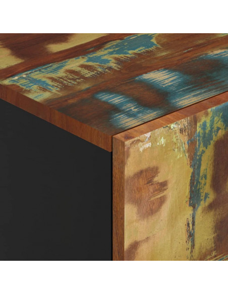 Credenza con Cassetto 60x33x100 Legno Massello Recupero e Ferro