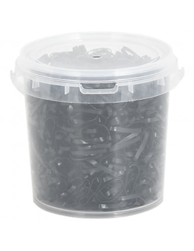 Elastici per Trecce Cavallo 1500 pz Neri in Silicone